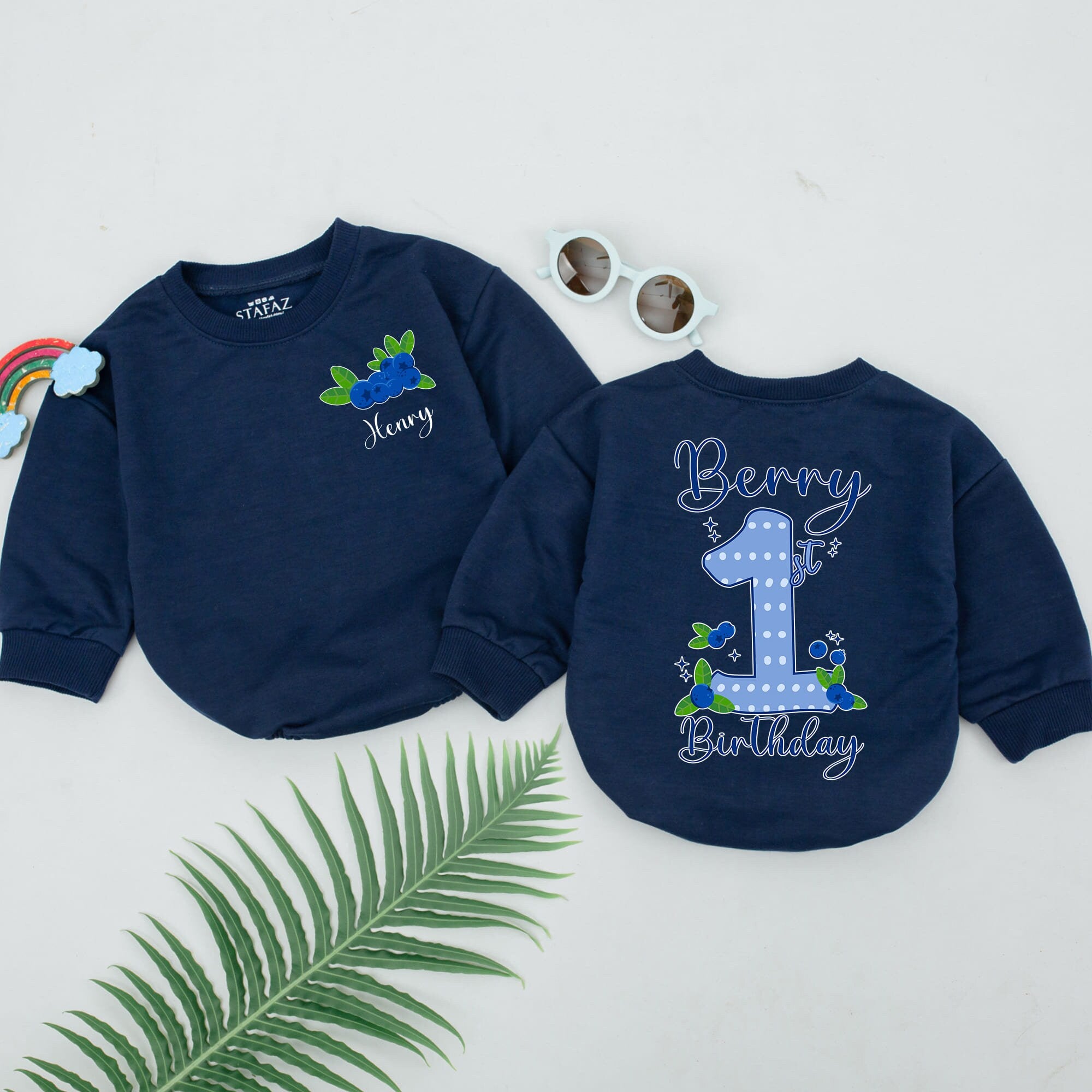 Customizable Berry Birthday Romper with Name - Sweet 1st Birthday