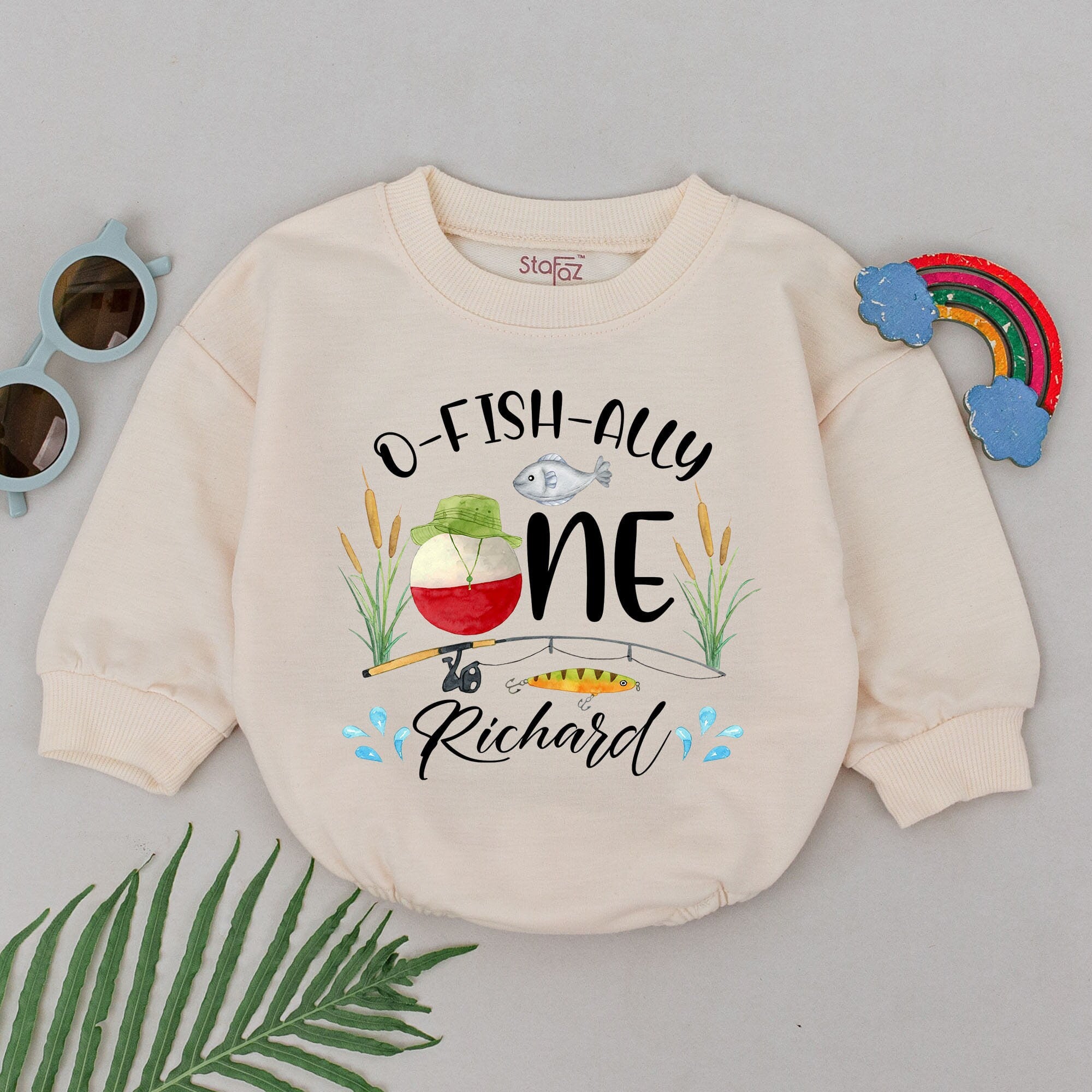 Personalized Baby Romper with Name - Custom O-Fish-Ally One Outfit