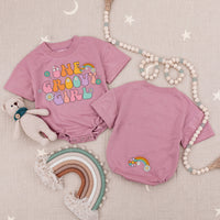 One Groovy Girl Retro Romper for First Birthday Fun