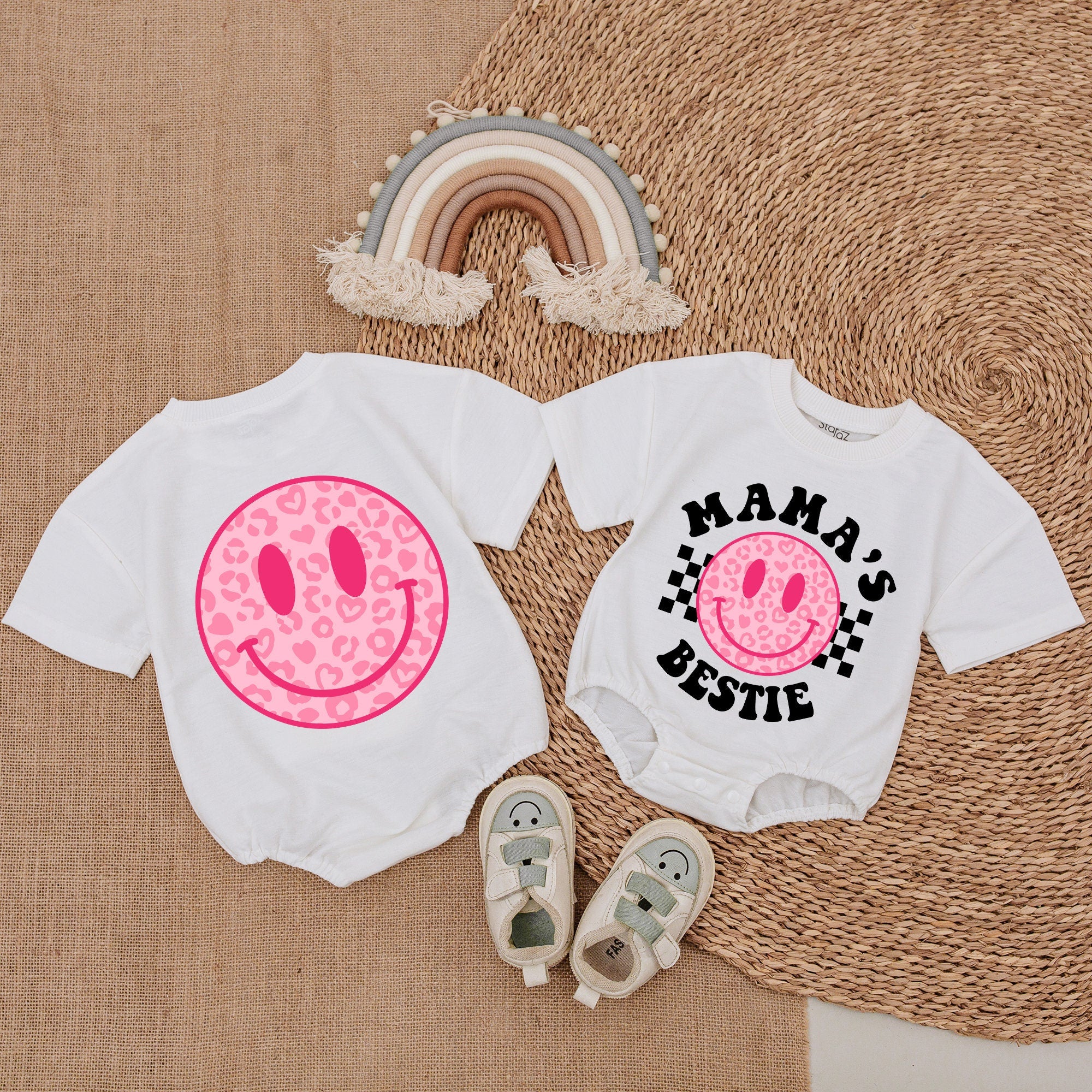 Mama's Bestie Leopard Romper for Baby Girls - Limited Edition