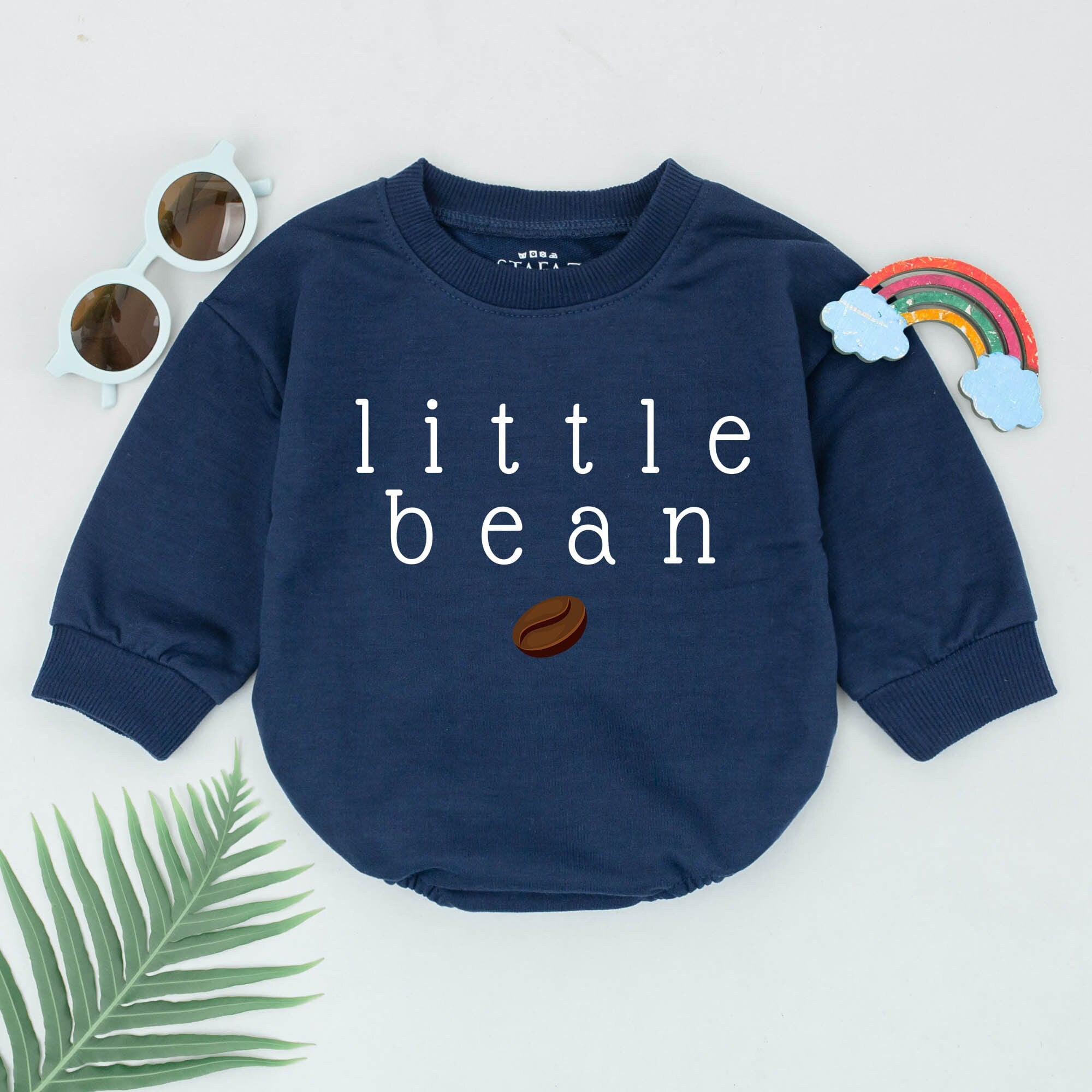 Little Bean Baby Romper with Coffee Bean Design