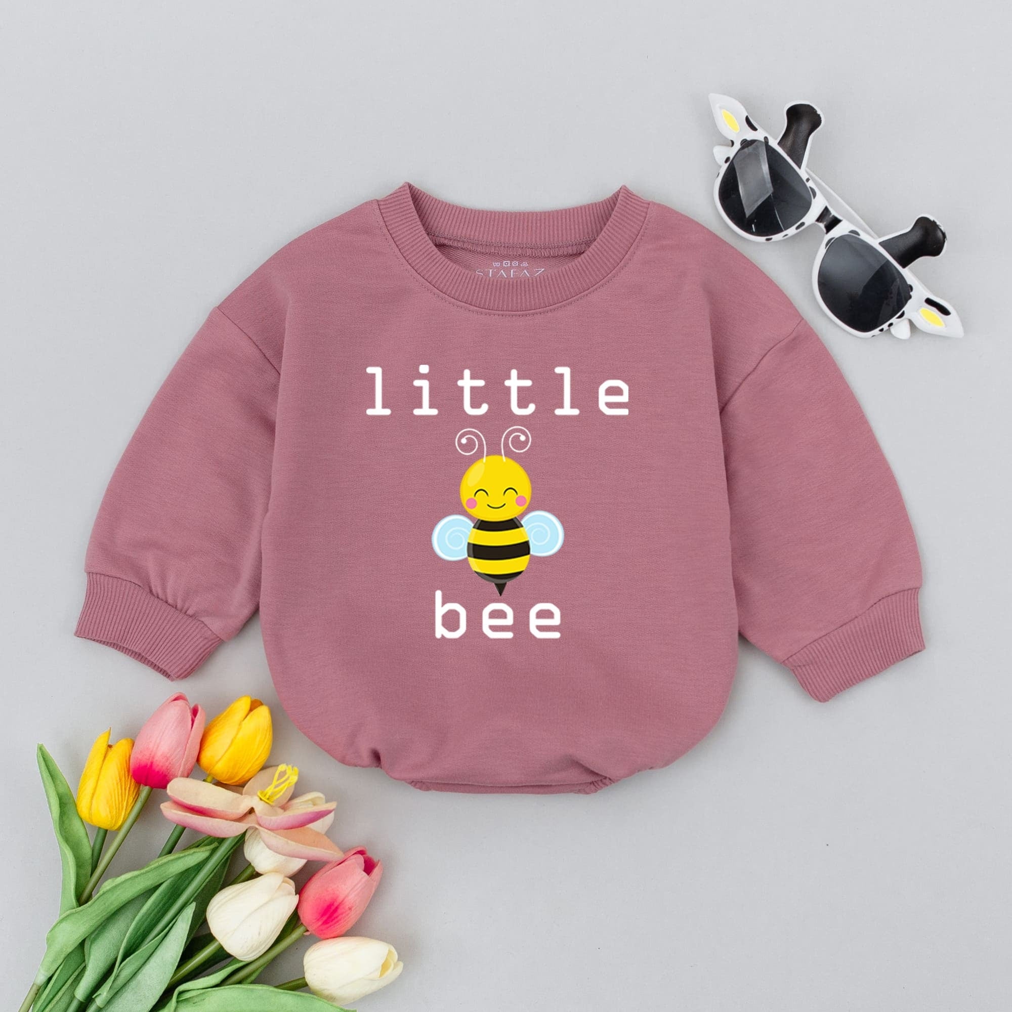 Cute Little Bee Baby Romper for Unisex Newborns
