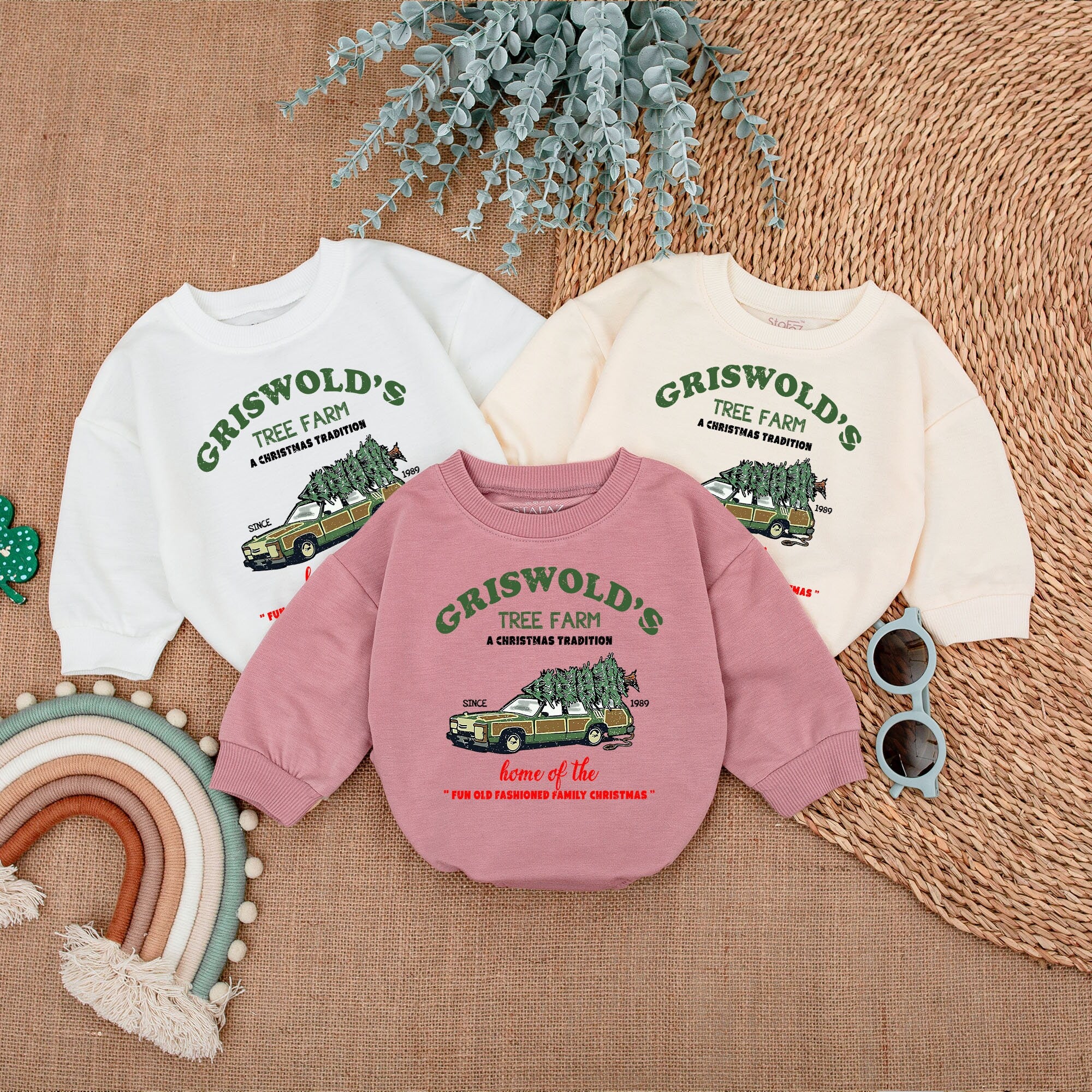 Griswold's Vintage Christmas Romper for Newborns