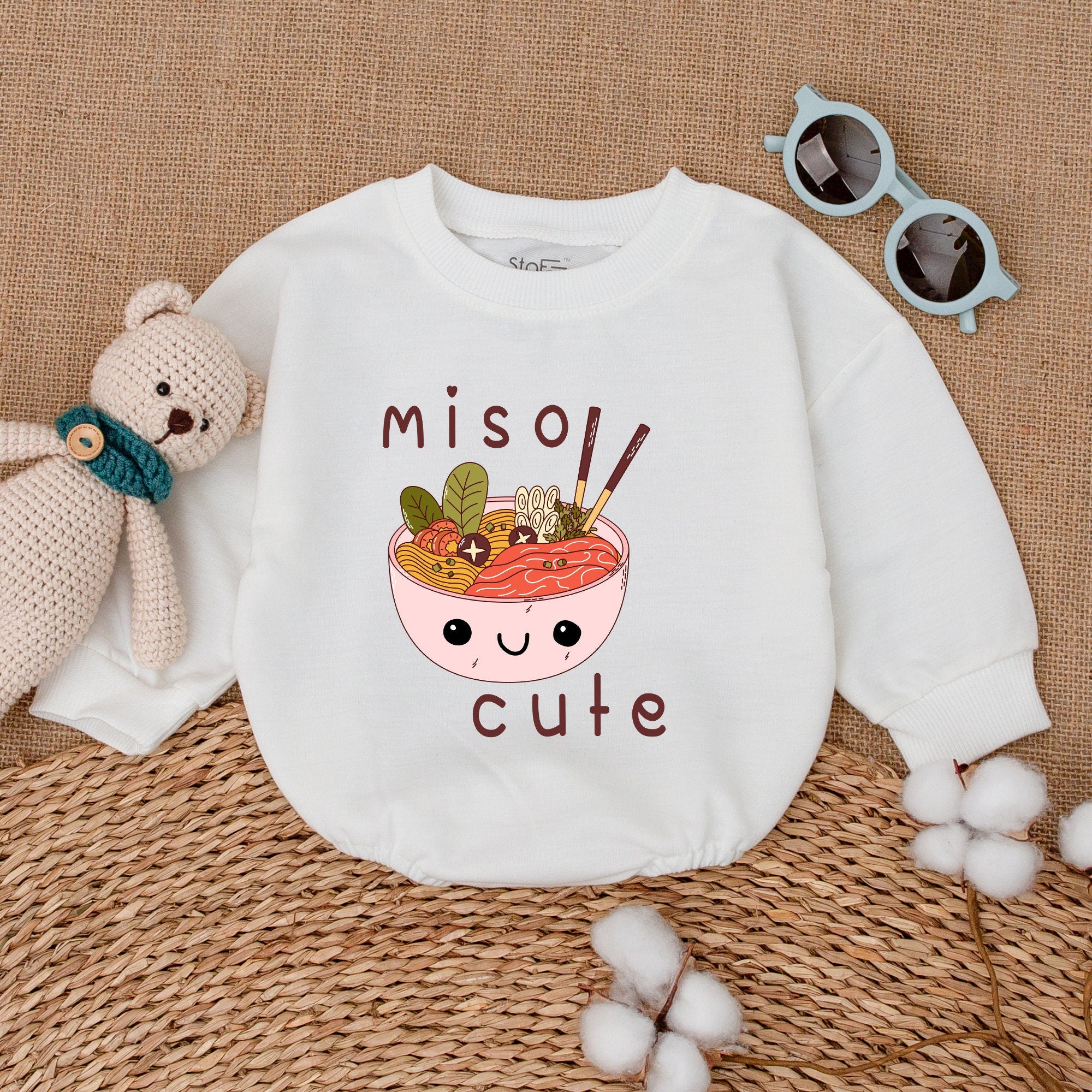 Miso Cute Sushi Romper: Adorable Unisex Baby Bodysuit