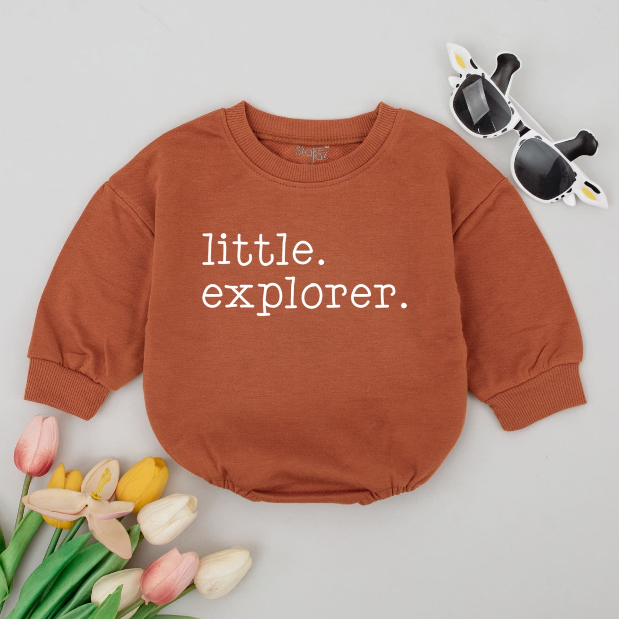 Little Explorer Baby Romper Gender Neutral Soft Cotton Adventure Outfit Summer Clothes First Trip Baby Bodysuit Minimalist Design