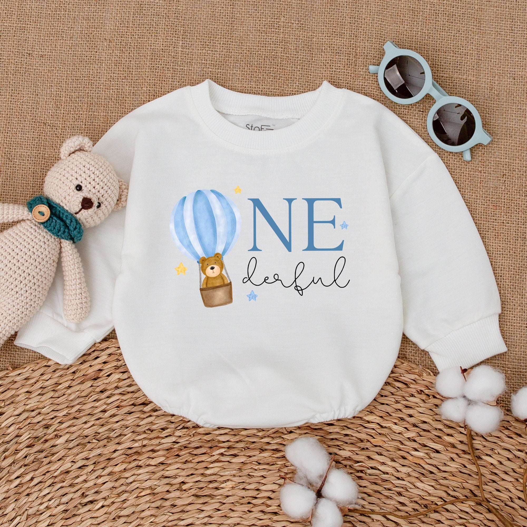 Onederful Hot Air Balloon Birthday Romper for Baby's First Celebration