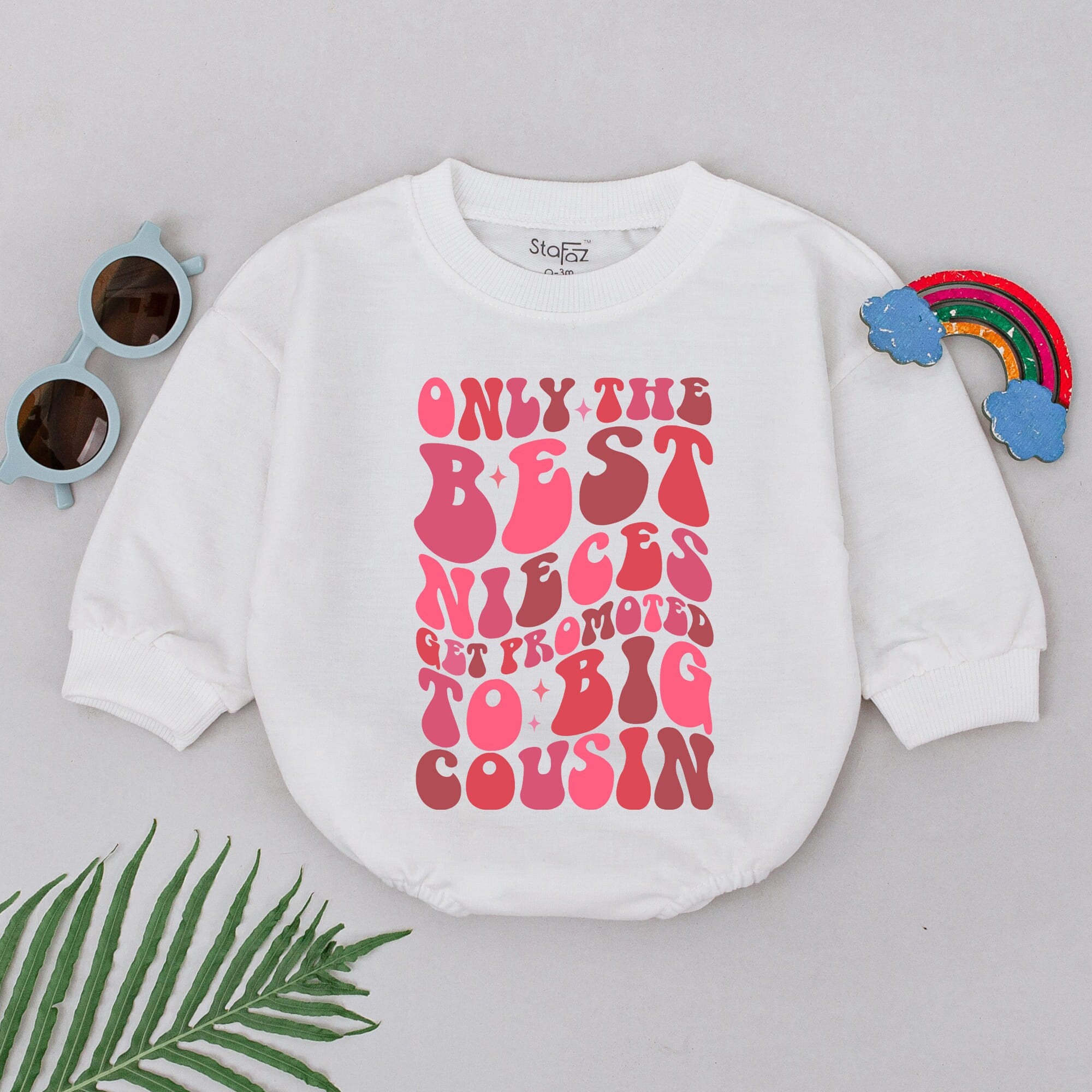 Retro Big Cousin Bodysuit Only The Best Nieces Promoted Baby Romper Pink Red Design Comfortable Baby Shower Gift Toddler Outfit