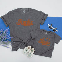 Personalized Auntie and Bestie Shirt Set Retro Style Matching Family Outfit Soft Cotton Gift for Niece Nephew Birthday or Casual Wear