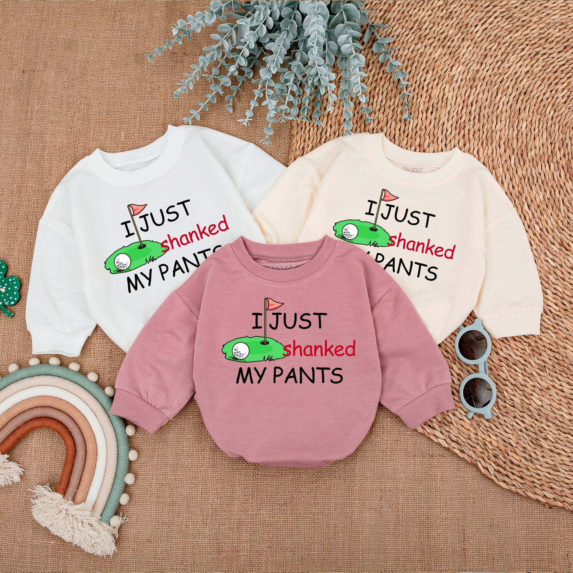 I Just Shanked My Pants Baby Romper Funny Golfing Outfit Gift Soft Cotton Bodysuit for Newborn Infant Birthday Party Playful Design