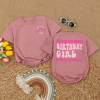 One Happy Babe Birthday Girl Romper with Smiley Face Design