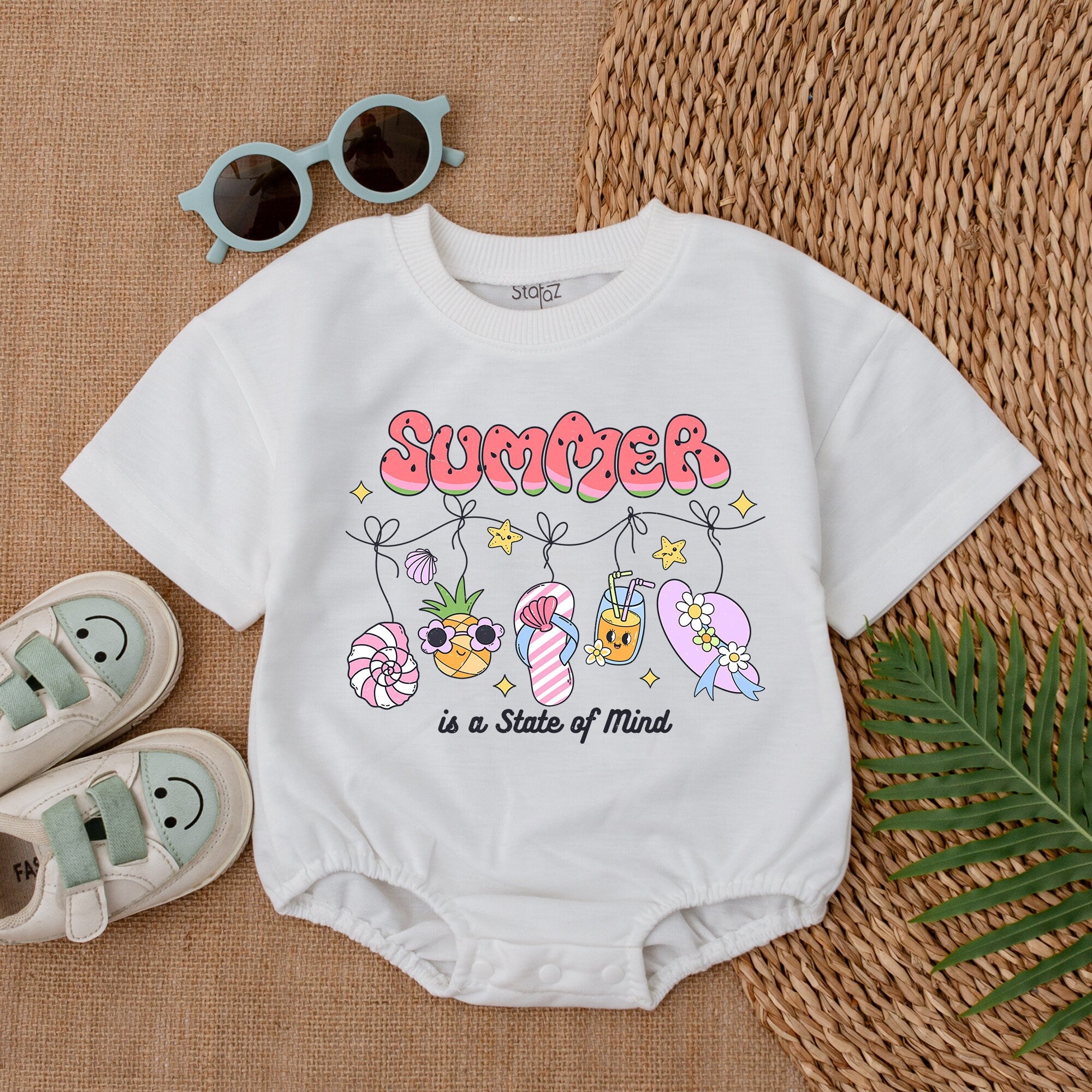 Summer Baby Girl Romper with Pink Flamingo and Sunglasses Design Fun Baby Shower Gift Vibrant Cotton Outfit for Infant Girls 0-12 Months