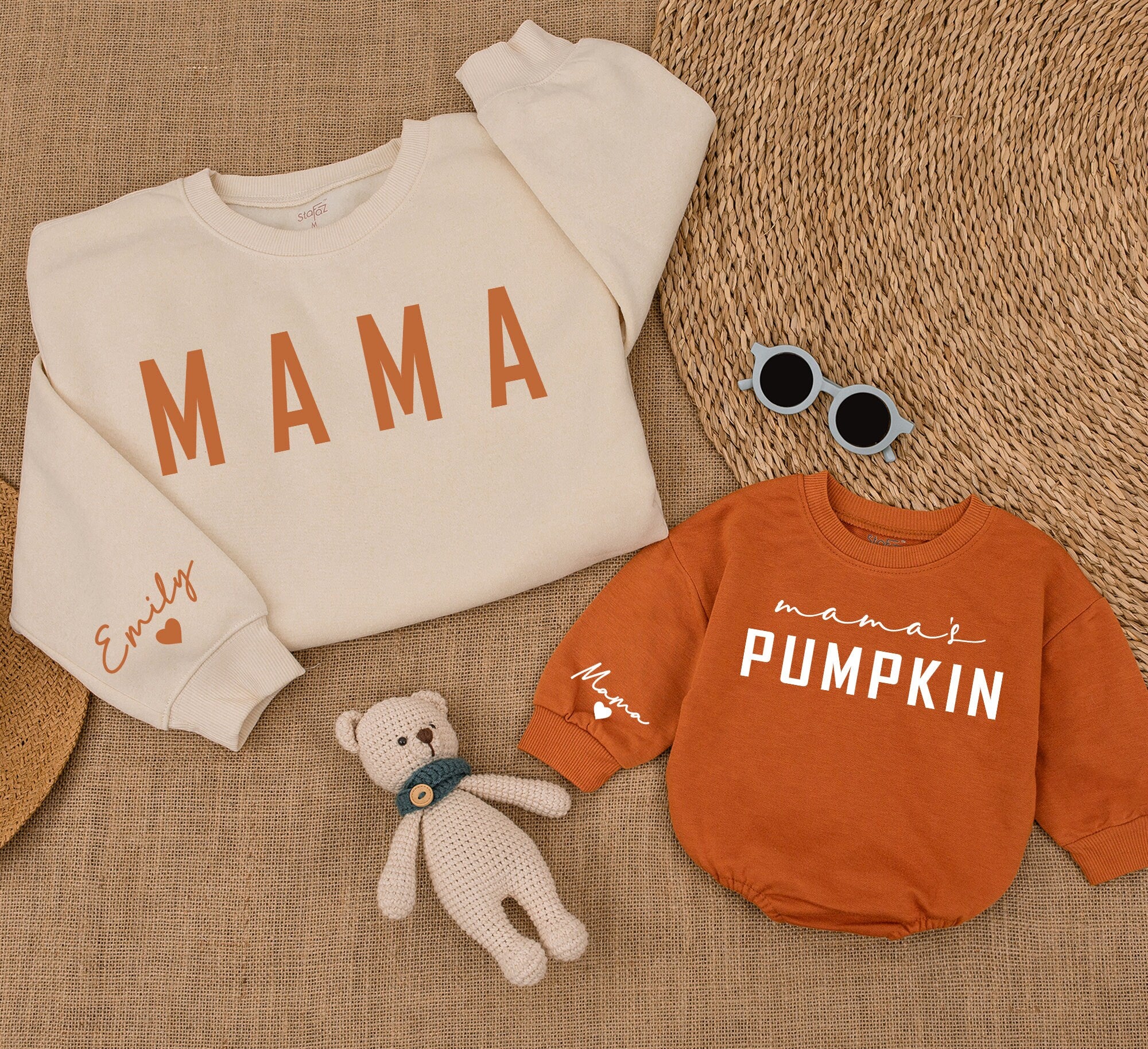 Custom Family Matching Fall Sweatshirts with Name