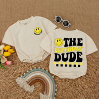 One Happy Dude Birthday Romper - Limited Edition Smiley Bodysuit