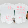 Charming Pink Bow Mama & Mini Matching T-Shirts