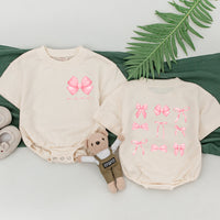 Charming Pink Bow Mama & Mini Matching T-Shirts