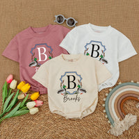 Personalized Mallard Ducks Romper with Name - Custom Baby Bodysuit
