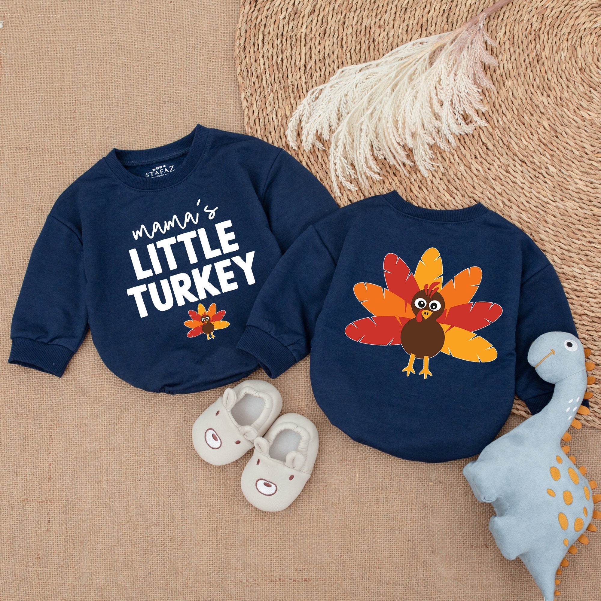 Mama's Little Turkey Romper: First Thanksgiving Baby Outfit