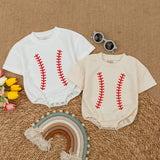 Custom Baseball Baby Romper with Name & Number - Perfect Gift!