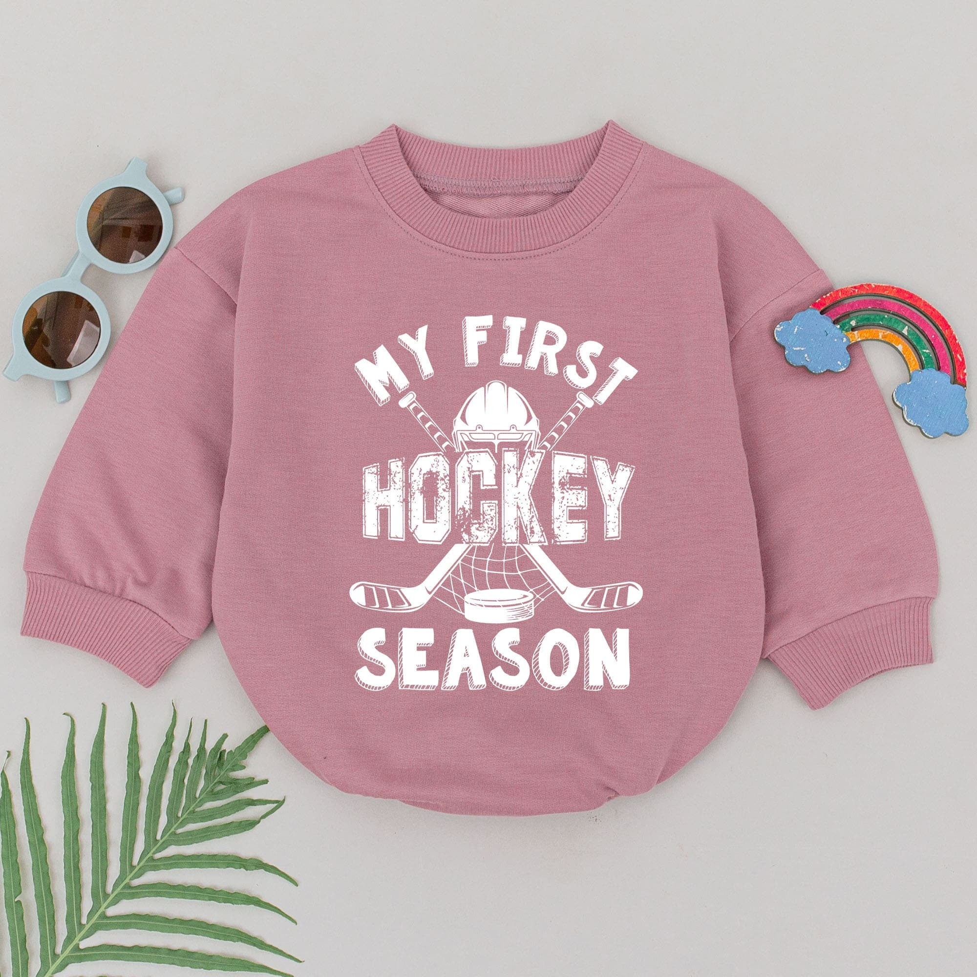 Retro Hockey Baby Romper - Perfect Father's Day Gift