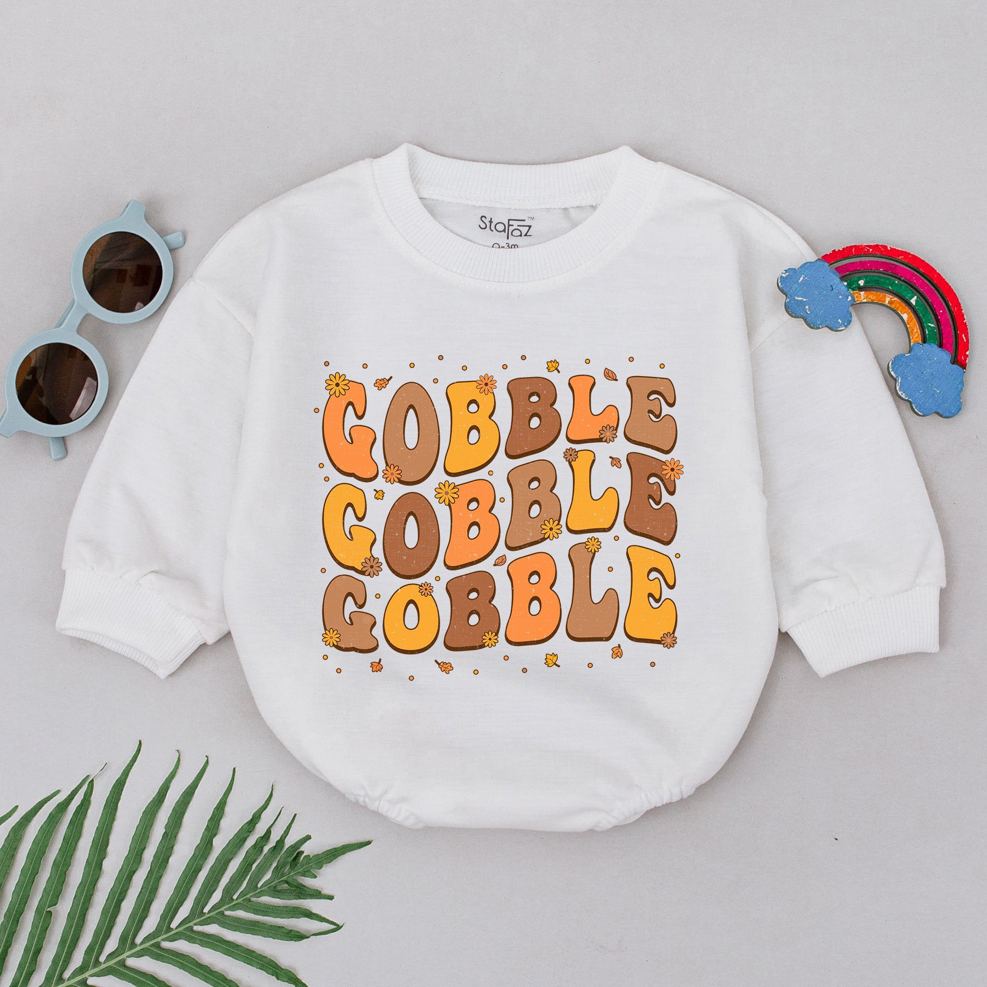 Gobble Gobble Baby Romper - Perfect for 1st Thanksgiving Joy