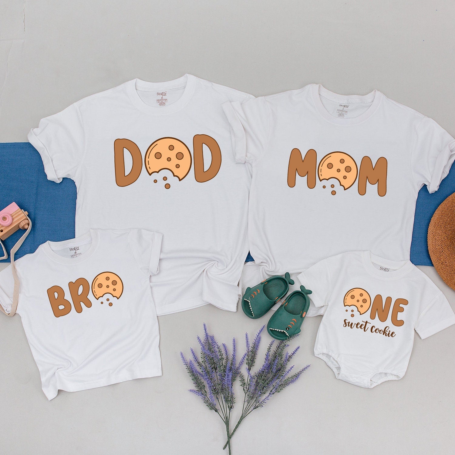 Custom Family Cookie Themed Birthday Shirts for Sweet One