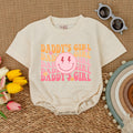 Daddy's Girl Romper with Smiley Face Lightning Eyes Vibrant Colors Soft Cotton Short Sleeve Baby Toddler Outfit Fun Playful Design