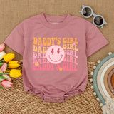 Daddy's Girl Romper with Smiley Face Lightning Eyes Vibrant Colors Soft Cotton Short Sleeve Baby Toddler Outfit Fun Playful Design