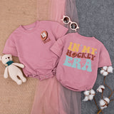 In My Hockey Era Romper for Baby Future Player Vibrant Design Soft Cotton Outfit Newborn Sporty Birthday Gift Fun Toddler Clothing