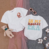 In My Hockey Era Romper for Baby Future Player Vibrant Design Soft Cotton Outfit Newborn Sporty Birthday Gift Fun Toddler Clothing