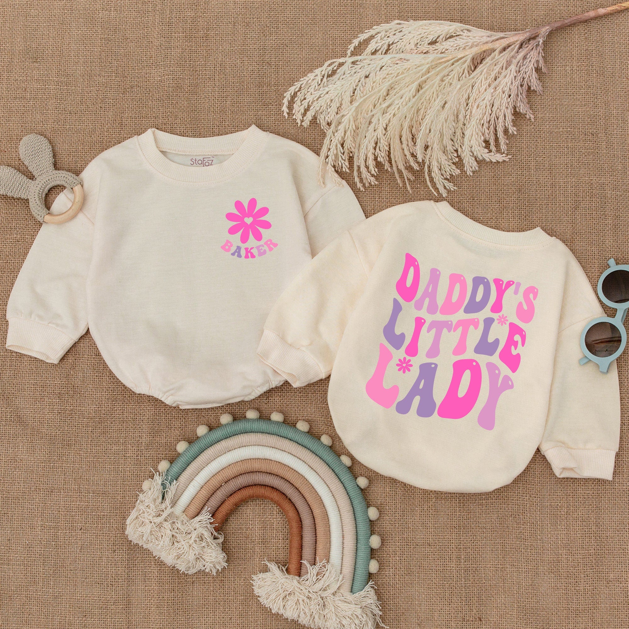 Customizable Daddy's Little Lady Romper with Name - Perfect Gift