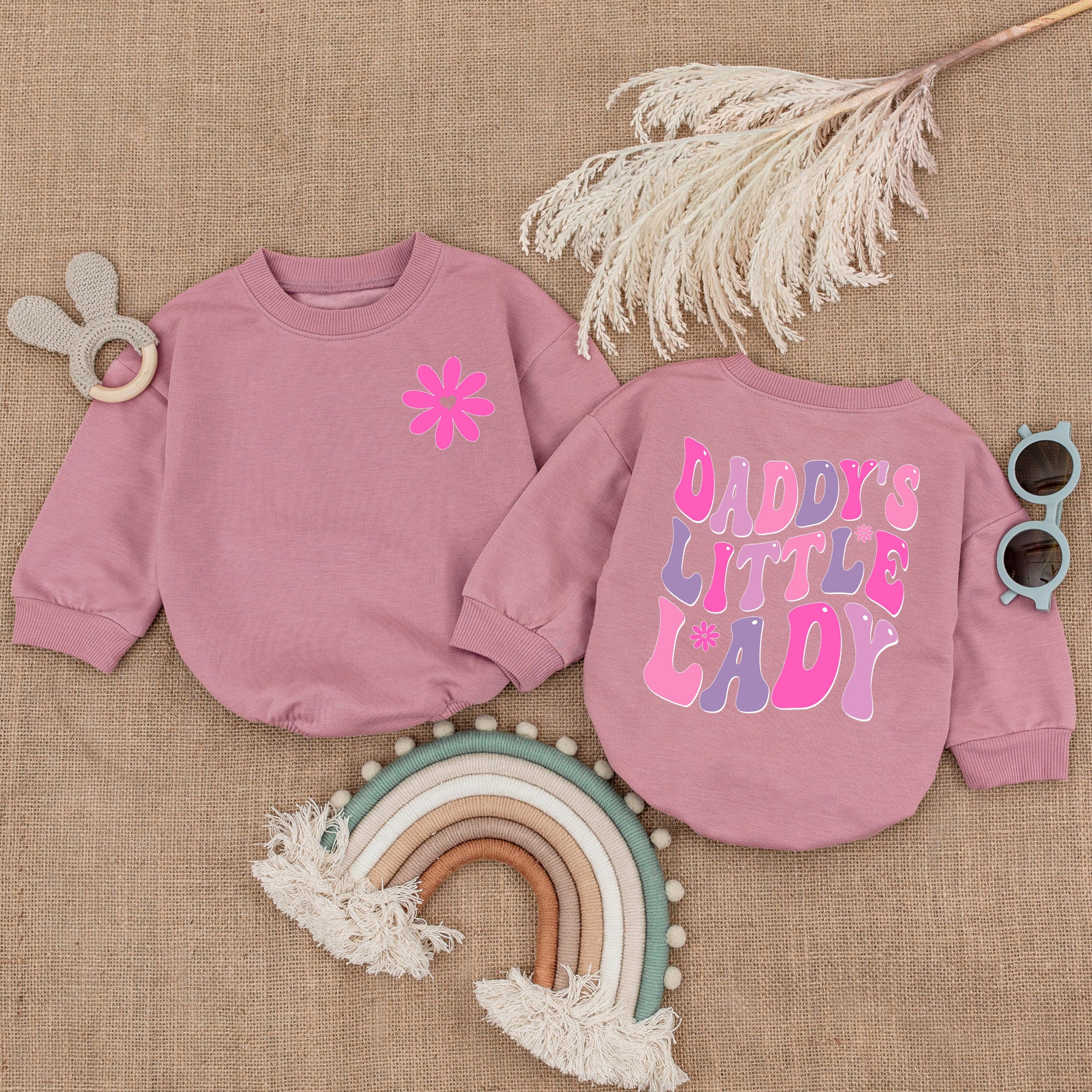Customizable Daddy's Little Lady Romper with Name - Perfect Gift