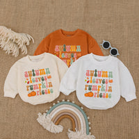 Autumn Leaves Pumpkin Please Baby Romper Festive Thanksgiving Outfit Whimsical Fall Bodysuit Soft Cotton Infant Holiday Clothes