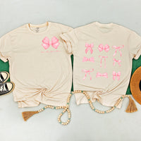 Charming Pink Bow Mama & Mini Matching T-Shirts