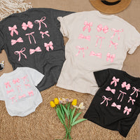 Charming Pink Bow Mama & Mini Matching T-Shirts