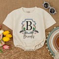 Personalized Mallard Ducks Romper with Name - Custom Baby Bodysuit