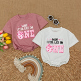 Groovy Cowgirl First Birthday Romper with Pink Cowboy Hat