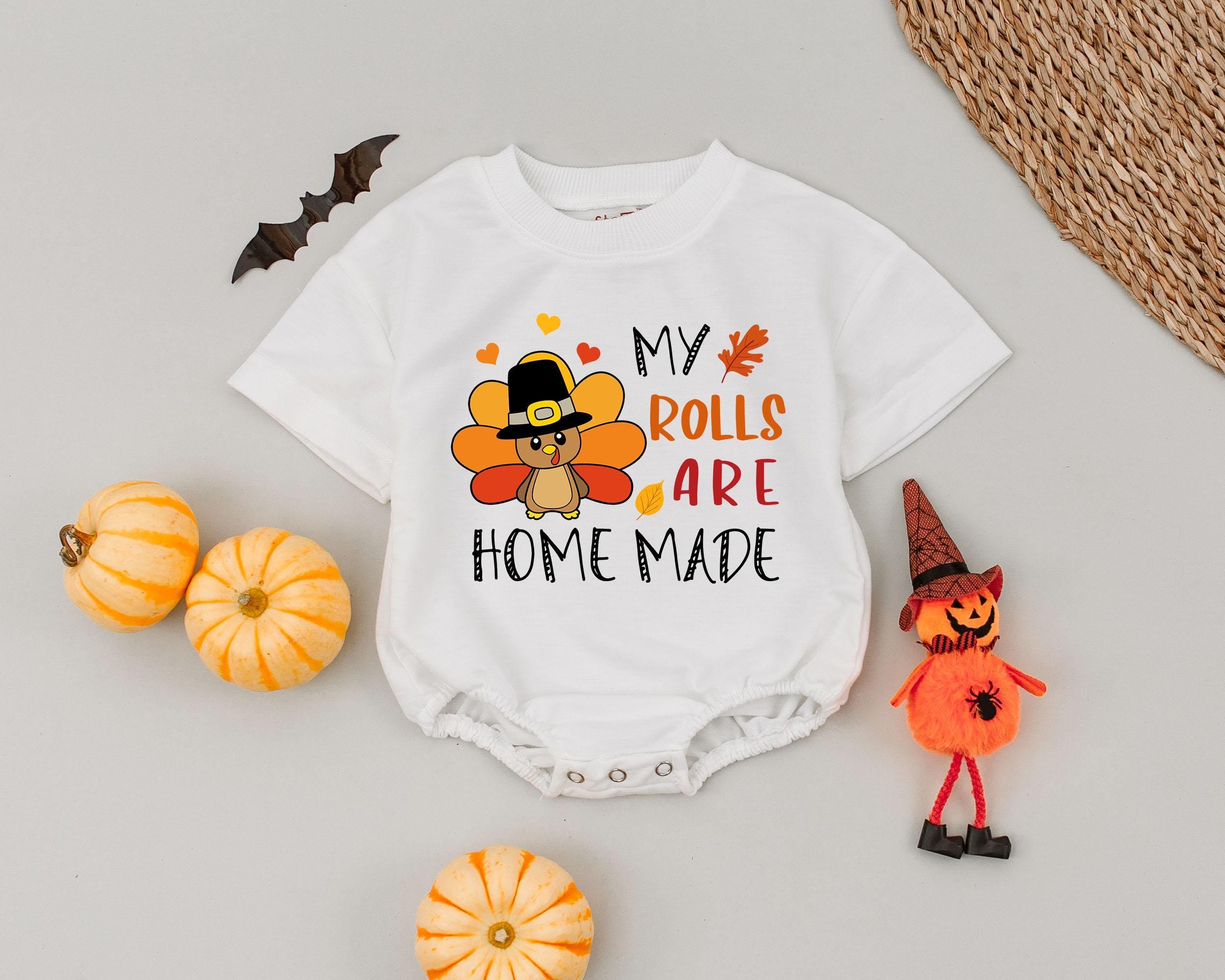 My Rolls Are Homemade Thanksgiving Baby Romper