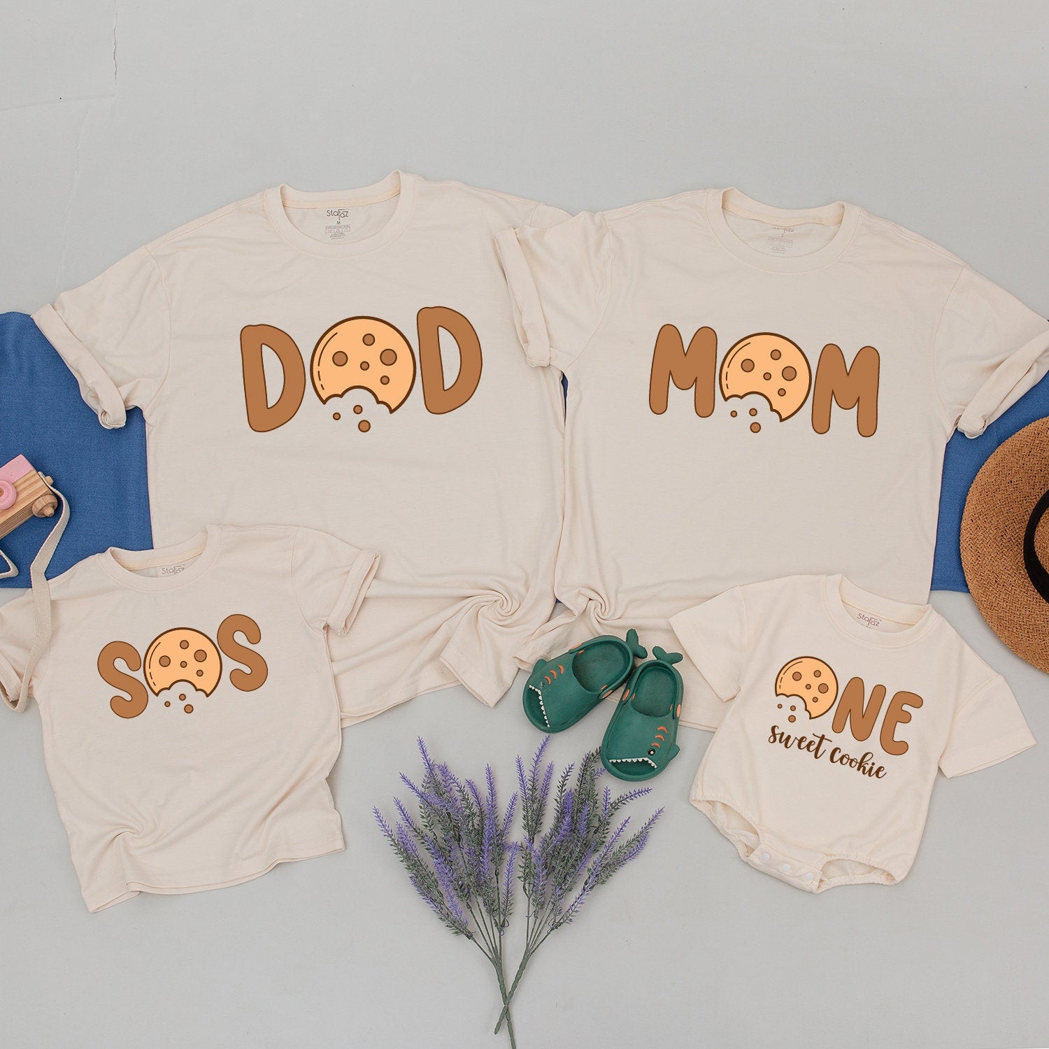 Custom Family Cookie Themed Birthday Shirts for Sweet One