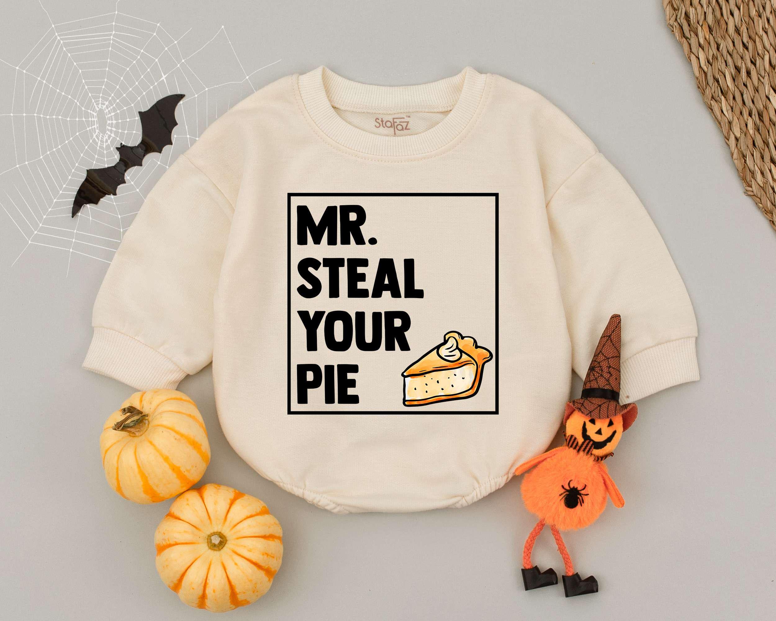 Mr. Steal Your Pie Baby Romper for Thanksgiving Fun