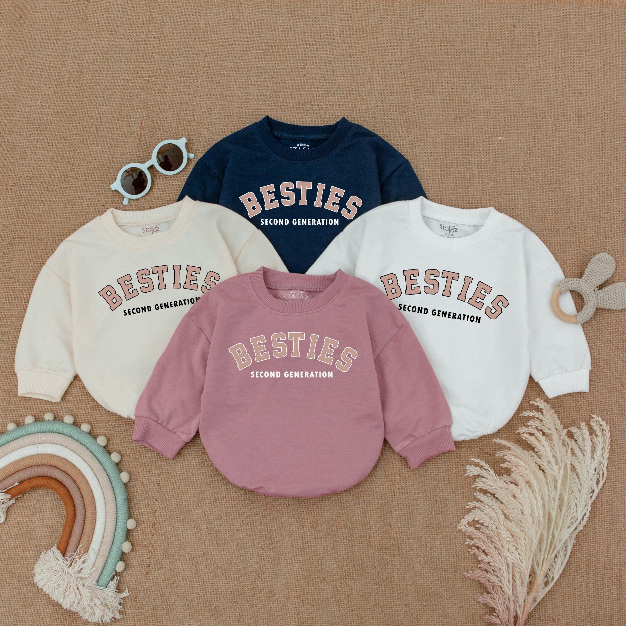 Second Generation Besties Baby Romper Outfit