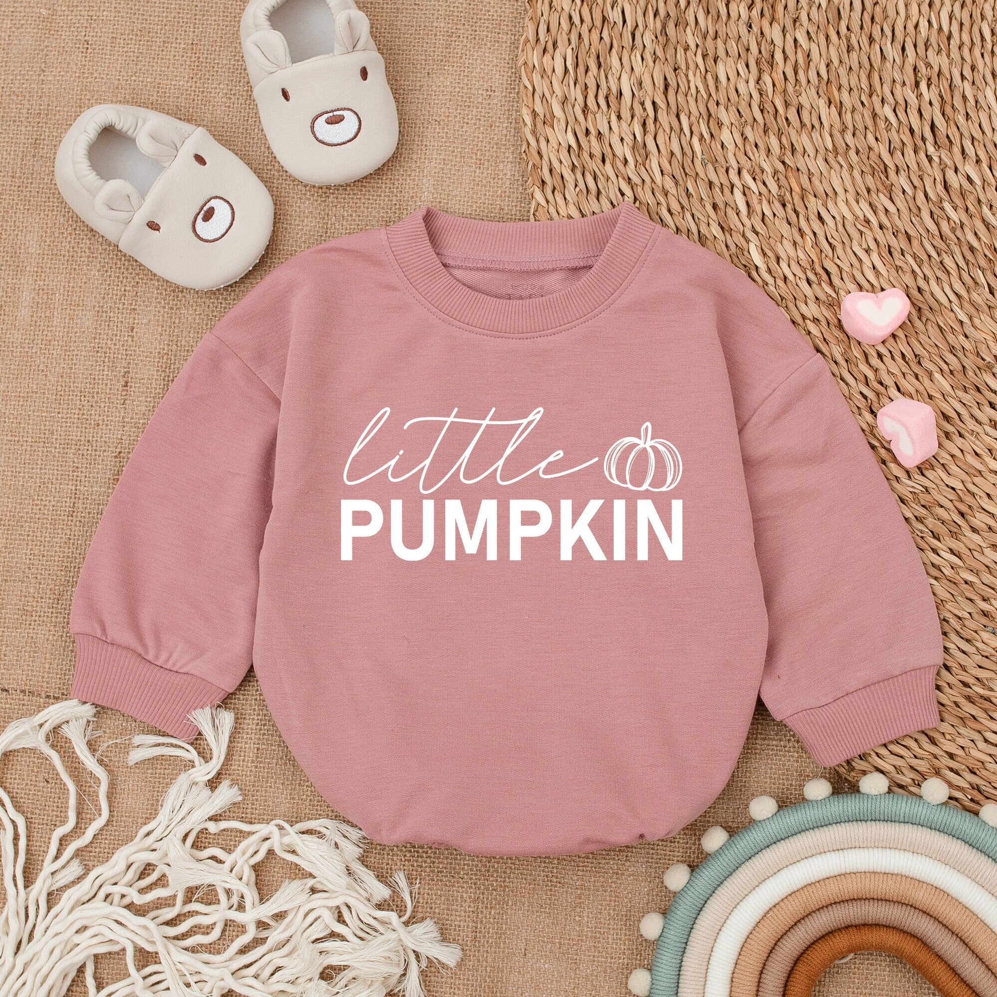 STAFAZ Little Pumpkin Baby Romper - Cute Fall Outfit