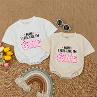 Groovy Cowgirl First Birthday Romper with Pink Cowboy Hat