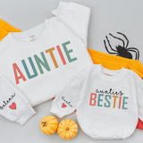 Personalized Auntie & Bestie Matching Shirts with Colorful Design