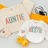 Personalized Auntie & Bestie Matching Shirts with Colorful Design