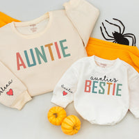 Personalized Auntie & Bestie Matching Shirts with Colorful Design