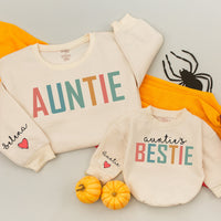 Personalized Auntie & Bestie Matching Shirts with Colorful Design
