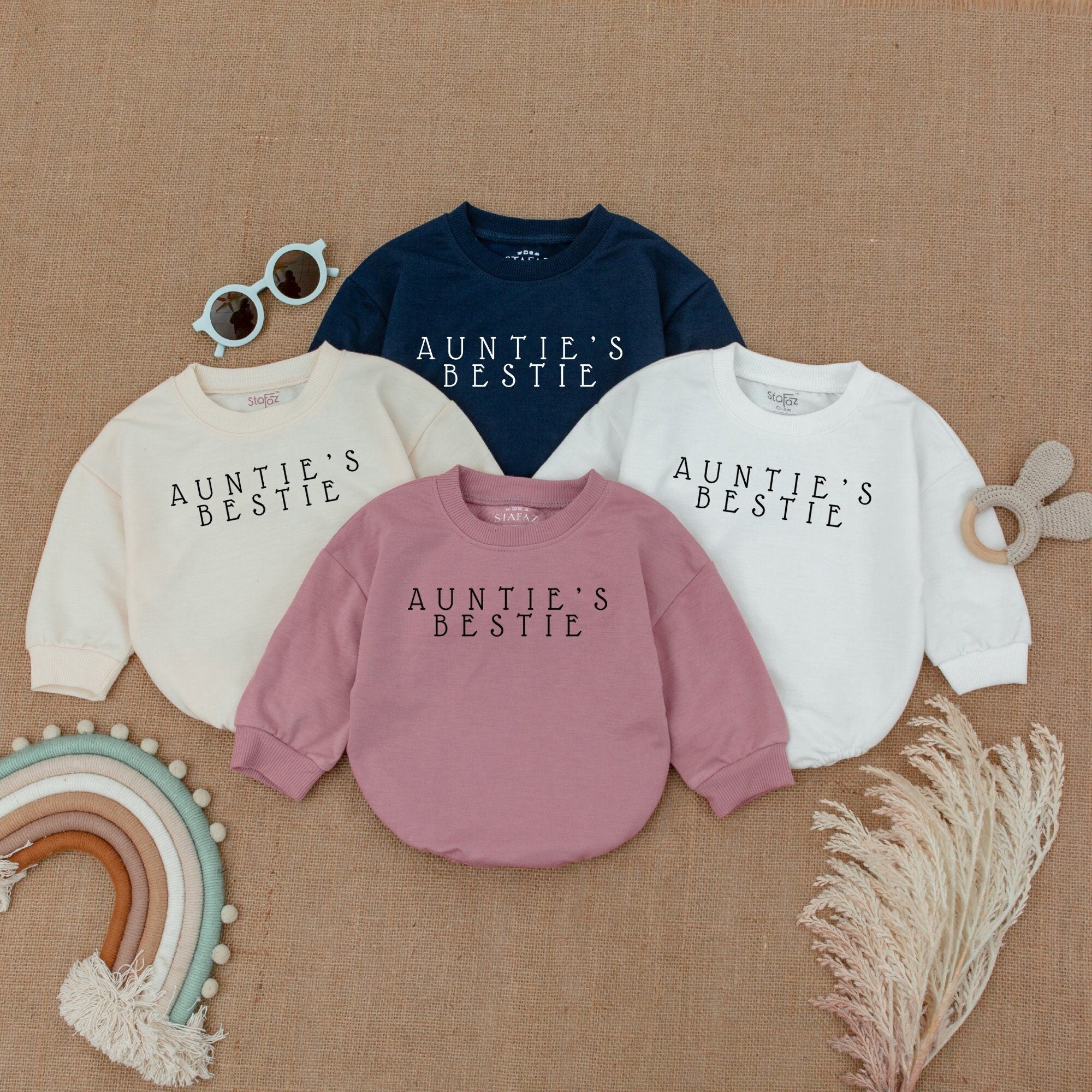 Auntie's Bestie Newborn Romper: Perfect Gift & Pregnancy Reveal