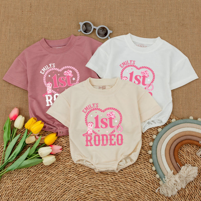 Customizable 1st Rodeo Birthday Romper with Name - Unique & Playful