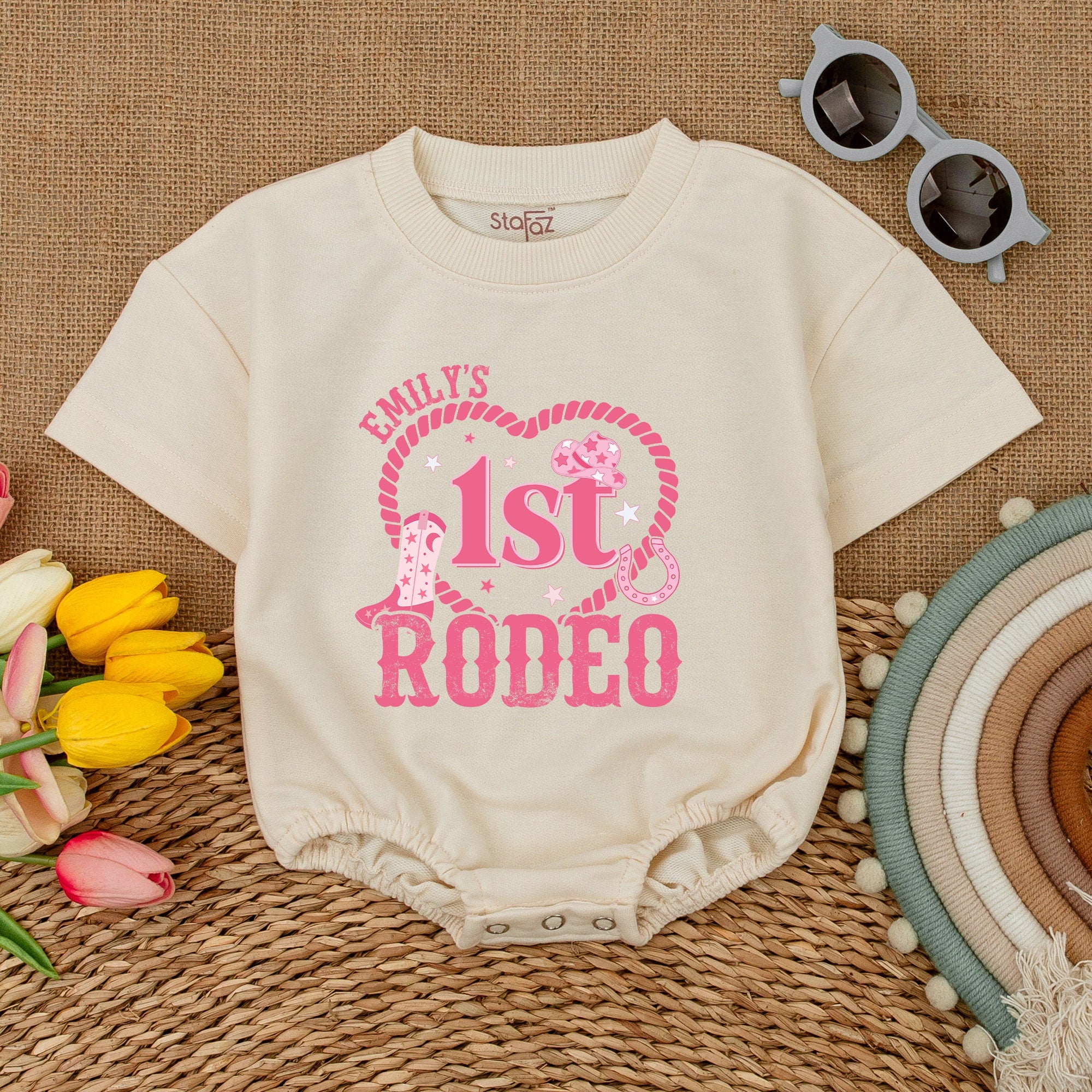 Customizable 1st Rodeo Birthday Romper with Name - Unique & Playful