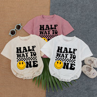 Custom Halfway to One Romper with Name - Unique Birthday Outfit